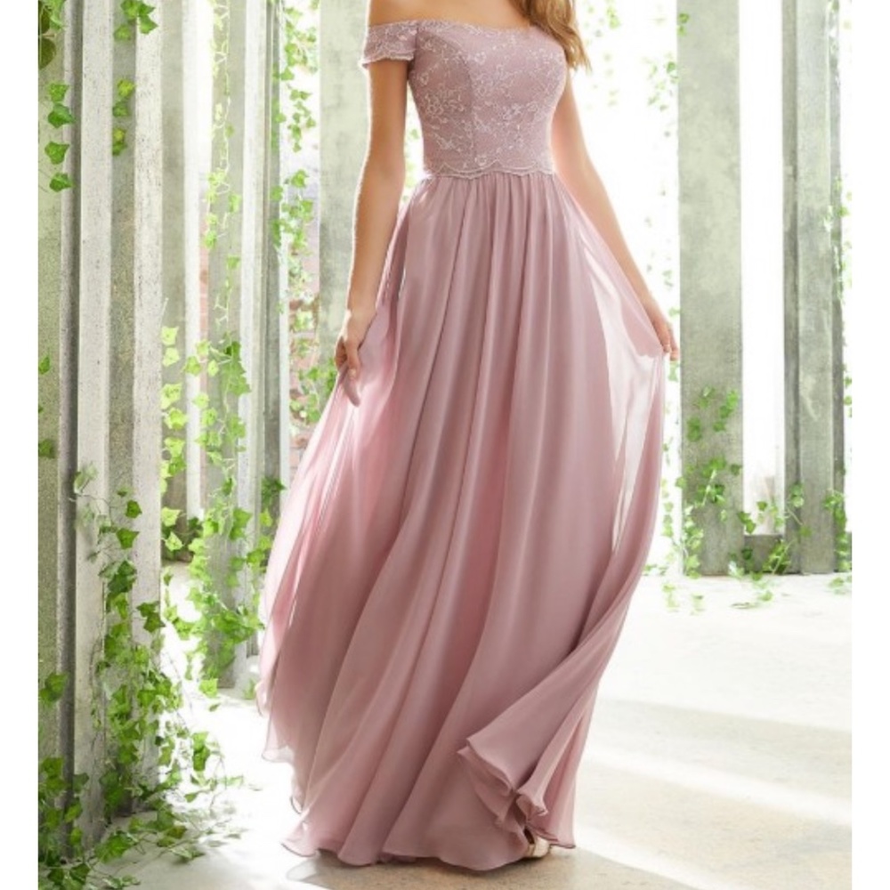 Morilee Bridesmaid Dress 21602 Desert Rose Size 8